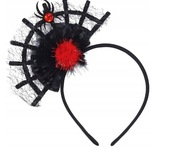 Opaska do Włosów na Halloween Pajęczyna, Czarny