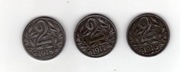AUSTRIA - Przedwojenne 2 grosze - 1916,1917,1918