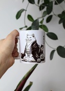 Kubek z dwoma kotami w kimonie, japońskie kotki, prezent dla kociar, 330ml