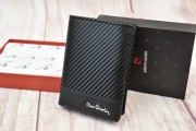 Portfel męski Pierre Cardin oryginalny Carbon New Line kolor czarny