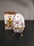 Porcelanowe jajko a'la Faberge puzderko 