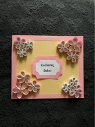 Kartka dzień babci i dziadka, dla babci, ręczenie robiona, quilling