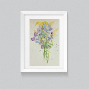 AKWARELA "KWIATY" maki  8*12 CM