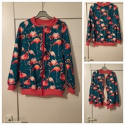 Nowy sweterek bomberka zapinana na zamek rozmiar 146 flamingi