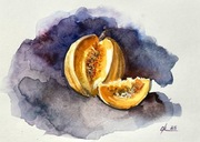 Dynia Original Akwarela A4