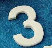 Cyfry 3D  drzwi skrzynkę pocztową samoprzylepne 3