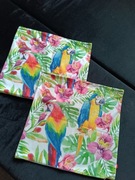 2szt komplet zestaw poszewka poszewki dekoracyjne ozdobne papuga papugi pta