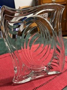 Szkło ozdobne szlifowane ramka antyk pamiątka z czasów PRL lata 80-te 20 w