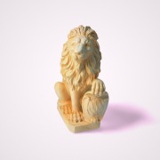 Figura Dekoracyjna - Dumny Lew z Tarczą