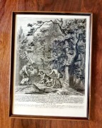 Miedzioryt Polowanie z psami, psy myśliwskie, nagonka, myślistwo