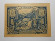 Banknot zastępczy Notgeld 20 Heller Austria