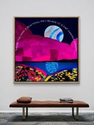 Autorski plakat-kolaż "Maybe the Moon is beautifull only because it is far"