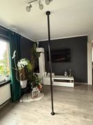 Czarna rura pole dance statyczno obrotowa