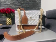 Torebka na ramię Michael Kors beż biala brąz