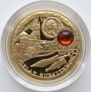 Złota moneta 5 $ Szlak bursztynowy, 15,50 g, KALININGRAD 2008 R