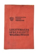 Legitymacja specjalisty wojskowego PRL – łączność, JW 5563 Mrągowo