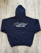 Nowa Bluza Prohibited M Granatowa Hoodie Haft Boxy Fit Y2K