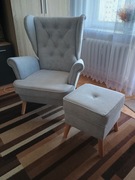 Fotel z podnóżkiem