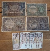 Mareki Polskich 1919r.1920r. 4 szt. 5 tyś. 2 x1tyś 500 cena całość I gratis