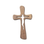 Krzyż z drewna oliwnego ręcznie wkonany 21 cm