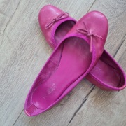 VENEZIA wygodne baleriny skóra połysk różowe fuksja roz 38 stan idealny