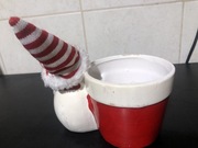 Ceramiczna świąteczna osłonka na doniczkę