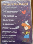 Dyplom 20x29cm okolicznościowa 40ste urodziny