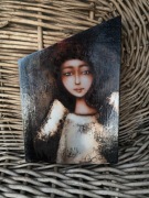 Anioł – obraz na desce | forma nieregularna | decoupage 