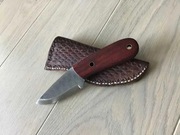 Nóż finka puukko słowiański viking ręcznie robiony kuty D2 fixed neck