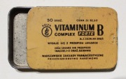 metalowe pudełko Vitaminum B  POLFA lata 30-te? 50-te?