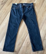 Spodnie męskie dżinsy elast Mac Jeans W38/L30 granat 45zł