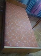 Tapczan, 1961 r., vintage, PRL, minimalistyczny, oryginale obicie 