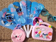 Zestaw upominkowy Stitch wachlarz okulary torebka Prezent upominek 