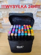 Markery dwustronne 48 kolorów – zestaw pisaków z torbą