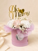 Flower Box z kwiatów mydlanych na dzień mamy zapach angielska róża 