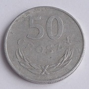 50 GROSZY 1977 - NIEDOBITE LITERY  REWERSU 