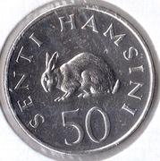 TANZANIA 50 centów 1989, KM# 26, AU