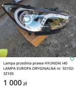 Lampa prawa hyundai i40 Europejska 