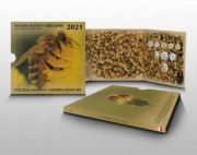 Polskie monety obiego 2021 pszczoła blister zestaw