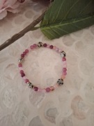 Bransoletka handmade z naturalnych kamieni hematyt agat jadeit jaspis chalc