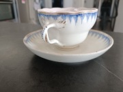 Przedwojenna filiżanka porcelanowa ze spodkiem – Śląsk / Niemcy, antyk