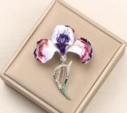 Duża Broszka - Kwiat Irys