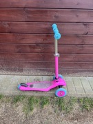 Hulajnoga trójkołowa dla dziecka – różowo-niebieska, regulowana kierownica