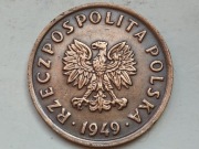 5 groszy 1949 brąz stan 1 (888)