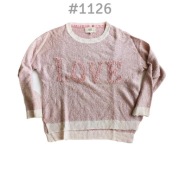 Sweter oversize, nietoperz Papaya S/36 napis love