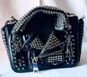 MASSIMO CONTTI piękna skórzana torebka jak Ramoneska