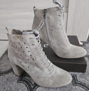 Botki 37 szary welur