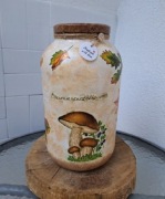 Słoik handmade Decoupage 4L na suszone grzyby