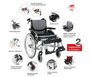 ULTRAlekki aluminiowy wózek inwalidzki - Ergonomic (AR-300) ARmedical