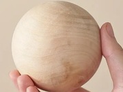 Duża Okrągła kula 10 cm z drewan nie impregnowana, idealna do masażu stóp.
